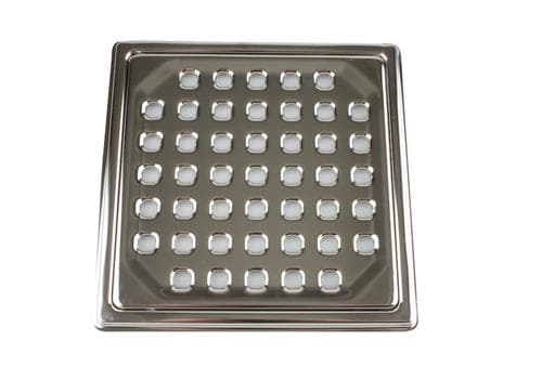 PURUS haponkestävä ruostumattomasta teräksestä valmistettu ritilä 154X154 mm. vakioviemäreihin