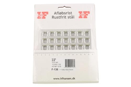 Ruostumattomasta teräksestä valmistettu ritilä 136 MM - tyyppi F