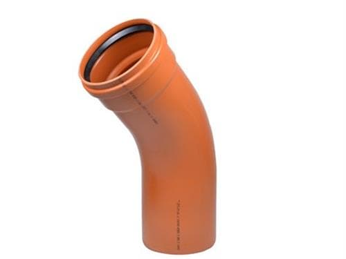 Wavin 400 mm 15 gr. PVC viemärin taivutusputki