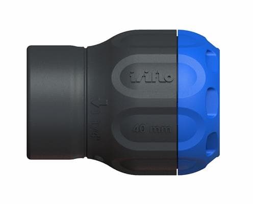 Isiflo Sprint overgang med muffe 40 mm x 1 1/4
