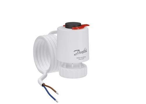 Danfoss TWA-Q 230V NC, 1.2m - TWA-Q, 230V, 5mm, Normaalisti suljettu NC-lämpömoottori, 1.2m kaapeli