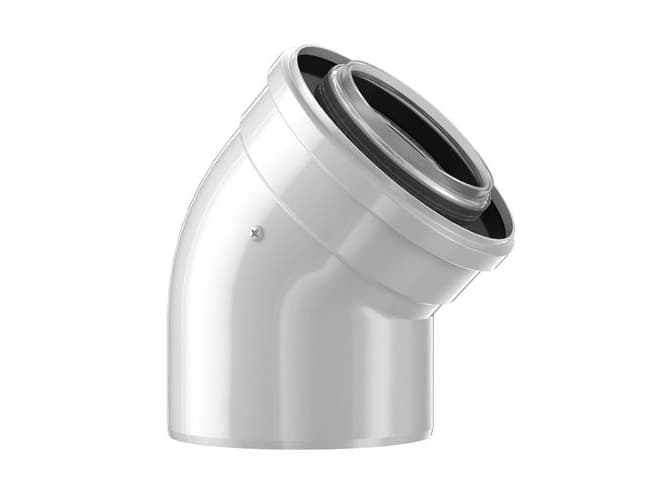 Bosch DN60/100 - 45° mutka - Tasapainotettu ulostuloaukko - yksiosainen