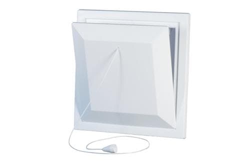 Duka läppäventtiili TYYPPI 111 - 150X150MM valkoinen suljettu malli