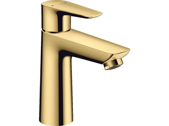 hansgrohe Talis E 1-grebs håndvaskarmatur 110 uden bundventil, poleret guld-optik