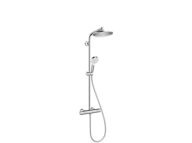 HANSGrohe Crometta S240-suihkujärjestelmä, valkoinen/kromi, 350 mm:n suihkuvarsi, käsisuihku 1 suihkutoiminnolla Rain. EuroSmart 9l/min.