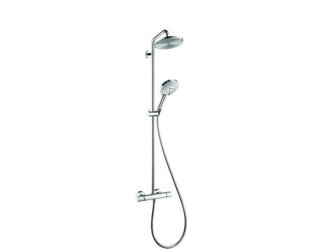 HANSGrohe Raindance Select S240 1Jet suihkujärjestelmä, termostaatti seinäasennukseen, vaakasuora Ø460mm suihkuvarsi, Ø120mm käsisuihku ja Ø240mm pääsuihku