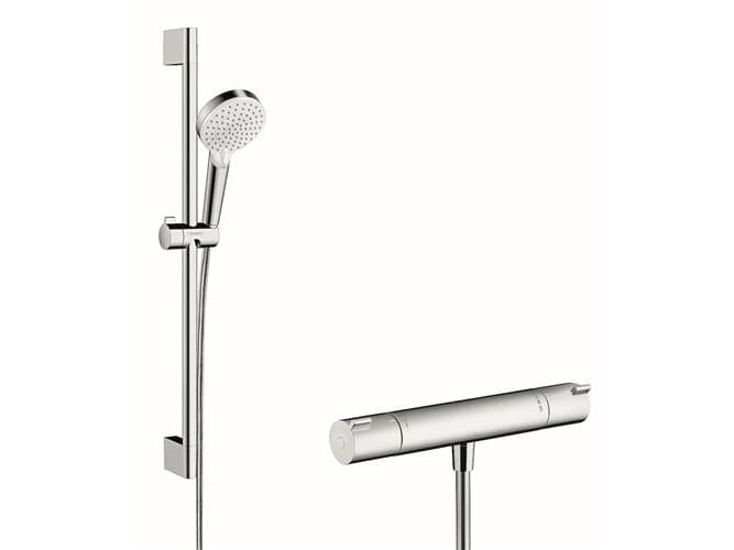HANSGrohe Ecostat 1001 CL -suihkutermostaatti (13213000) jaCrometta Vario -suihkusetti 65 cm (26532400)