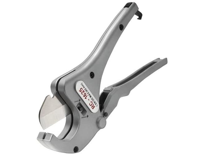 RIDGID Plastrørsaks med skraldemekanismeVendbar hurtigskiftknivKapasiteetti 3 - 42mm