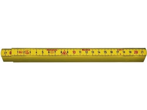 HULTAFORS Tommestok 2m 12led keltainen, lasikuituvahvisteista polyamidia, 15mm leveä, mm molemmin puolin