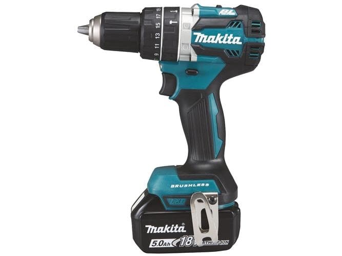 Makita iskuporakone 18V - DHP484RT3J, sis. kotelon, 3 x 5.0Ah akkua ja laturin