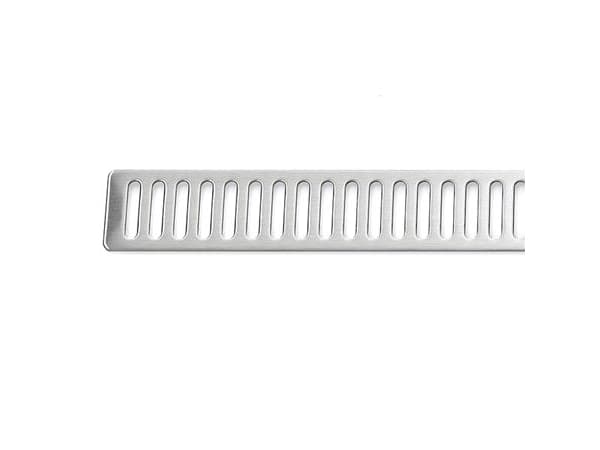 UNIDRAIN ClassicLine-ritilä 600mm ruostumatonta terästä linjaviemäröintiin, harjattu pinta. Malli: Pylväs.