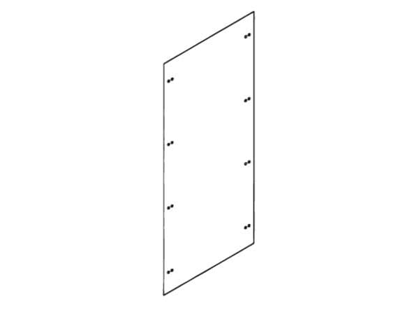 CUBIC Skilleplade sprosse, 10 x 2 modul, uden tilbehør