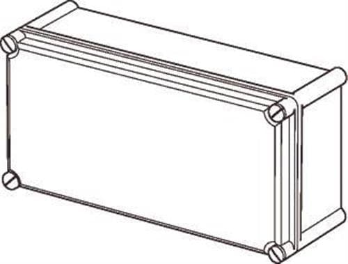FIBOX kassapöydän pohja EK polykarbonaatti 380 x 190 x 100 mm ilman laippa-aukkoja