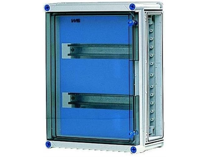 FIBOX Asennusrasia EKINDIN33-2, polykarbonaatti 320 x 320 x 130 mm KxSxK sis. DIN-lisäosan 2 x 14 M