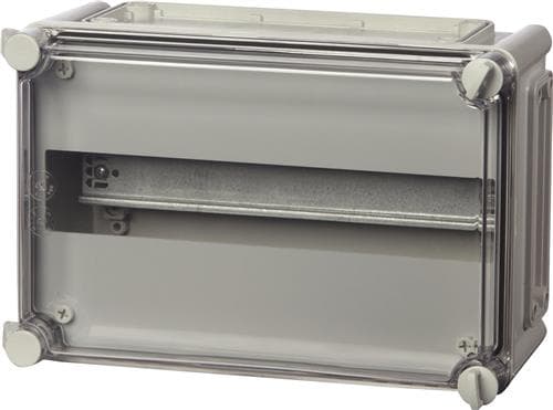 FIBOX DIN-skinnekasse HxBxD 190 x 280 x 130 mm komplet med sidehængslet låg 1 x 14M IP65