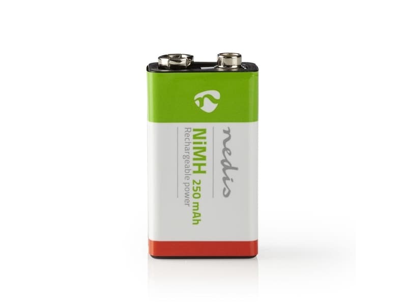Nedis BANM9HF91B, Ladattava akku, 9V, nikkeli-metallihydridi (NiMH), 8,4 V, 1 kpl, 250 mAh