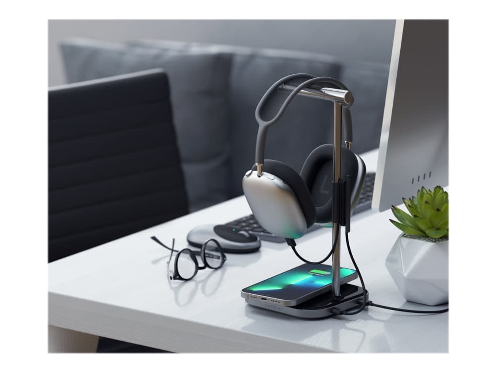 Satechi SV0155319010, Sisätila, USB, Langaton lataaminen, Musta, Harmaa