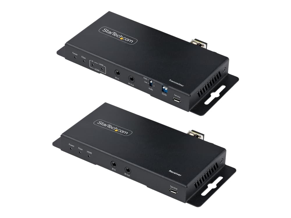 StarTech.com ST121HD20FXA2, 4096 x 2160 pikseliä, AV-lähetin ja -vastaanotin, 1000 m, Langallinen, Musta, HDCP