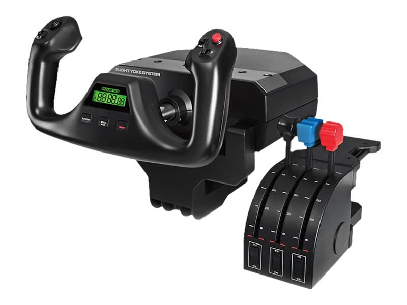 Logitech Flight Yoke System - solki ja kiihdytin - kaapelointi - PC:hen
