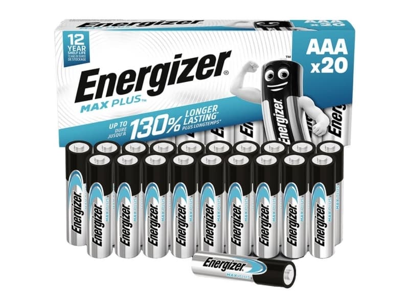 Energizer Max Plus AAA, Kertakäyttöinen akku, AAA, Alkali, 1,5 V, 20 kpl, Cd (kadmium), Hg (elohopea)
