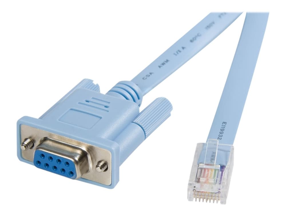 StarTech.com 6 ft RJ45 to DB9 Cisco Console Management Router Cable - M/F Serial Console Cable (DB9CONCABL6) - Serielt kabel - RJ-45 (han) til DB-9 (hun) - 1,8 m - blå - for P/N: EC1S952, EC2S952, IES101002SFP
