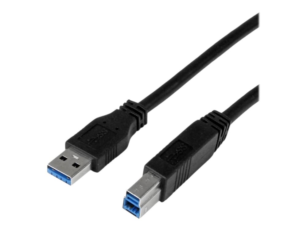 StarTech.com 1m 3 ft Certified SuperSpeed USB 3.0 A to B kaapeli - USB 3 kaapeli - 1x USB 3.0 A (M), 1x USB 3.0 B (M) - 1 metri, musta (USB3CAB1M) - USB-kaapeli - USB Type B (han) til USB Type A (han) - USB 3.0 - 1 m - formet - lajittelu - P/N: HB31C2A2CME, KITBXDOCKPNA, KITBXDOCKPUK, SV231HU34K6, SV231QDPU34K, SV431HU34K6 varten