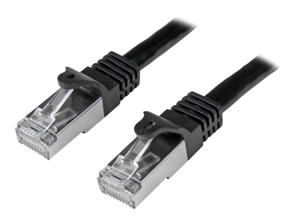 Startech 5m CAT6 Ethernet-kaapeli, 10 Gigabit Shielded Snagless RJ45 100W PoE Patch Cord, CAT 6 10GbE SFTP verkkokaapeli w/Strain Relief, musta, johdotus on UL-sertifioitu / TIA - Kategoria 6 - 26AWG (N6SPAT5MBK) - Patch Cord - RJ-45 (uros) - RJ-45 (uros) - SFTP - CAT 6 - muotoiltu, mutkaton - musta