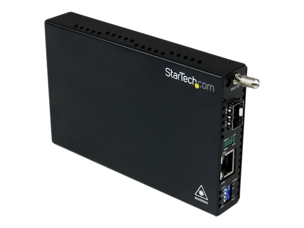 StarTech.com Gigabit Ethernet Fiber Media Converter with Open SFP Slot - Fiber to Ethernet Converter - Gigabit Ethernet Media Converter (ET91000SFP2) - Fibermedieomformer - GigE - 1000Base-SX, 100Base-LX, 1000Base-T - RJ-45 / SFP (mini-GBIC) - for P/N: GLCSXMMRGDST, J4858C10PKST, J4858CST, SVA12M2NEUA, SVA12M5NA