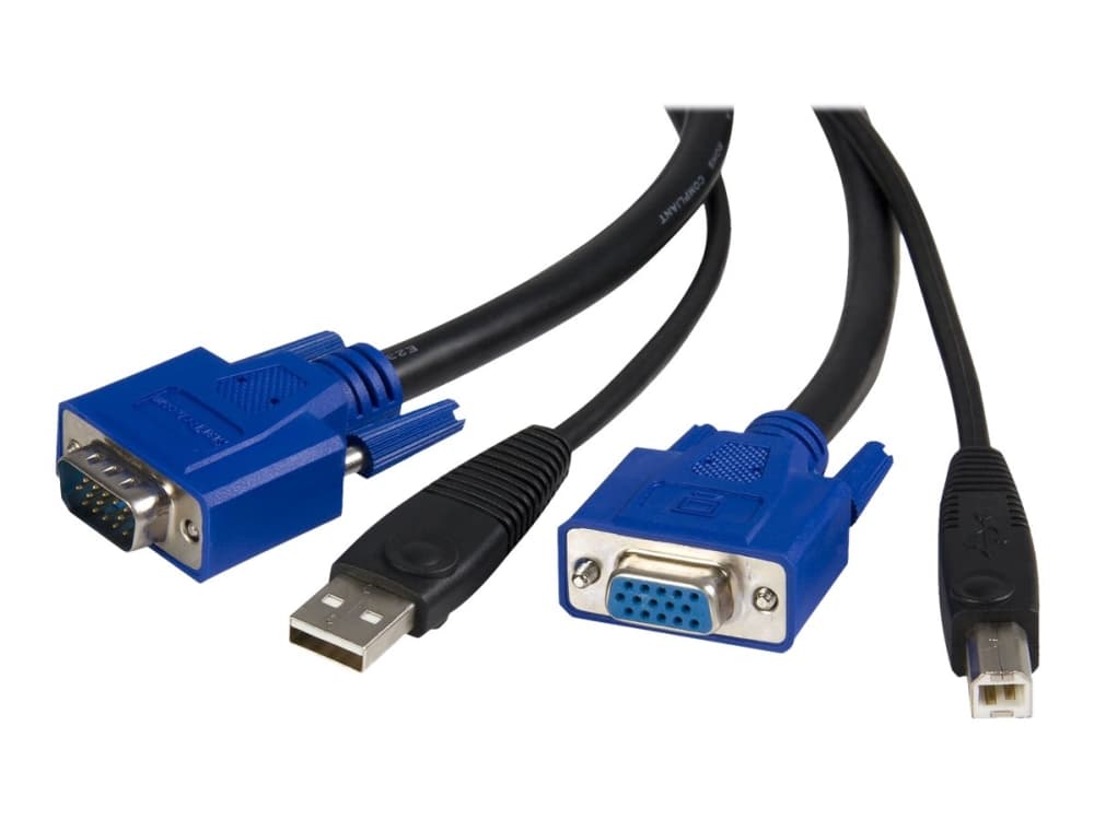 STARTECH.COM SVUSB2N1 6 6 Ft. USB+VGA 2-in-1 KVM Switch Cable