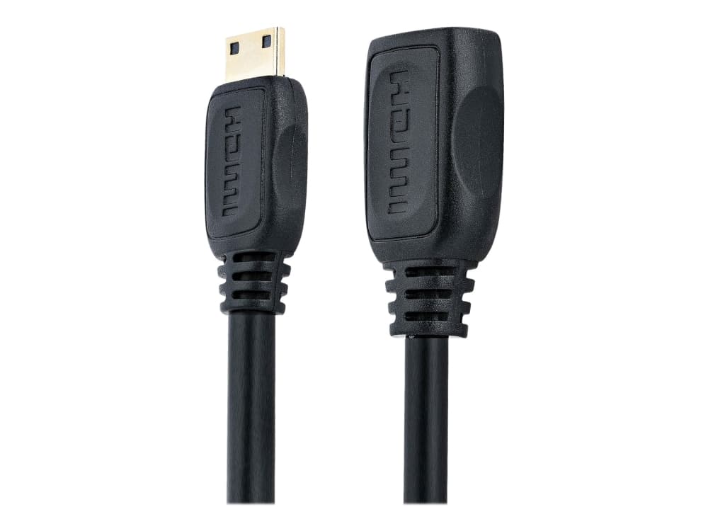 Startech.com High Speed HDMI-kaapeli - HDMI to HDMI Mini - Naaras/uros - Video/Audio/Verkkosovitin - HDMI - 30 AWG - HDMI, 19-nastainen (W) - Mini-HDMI, 19-nastainen (M) - 1,3 cm - Suojattu - Musta - P/N:lle: HDMM30CM (HDACFM5IN)