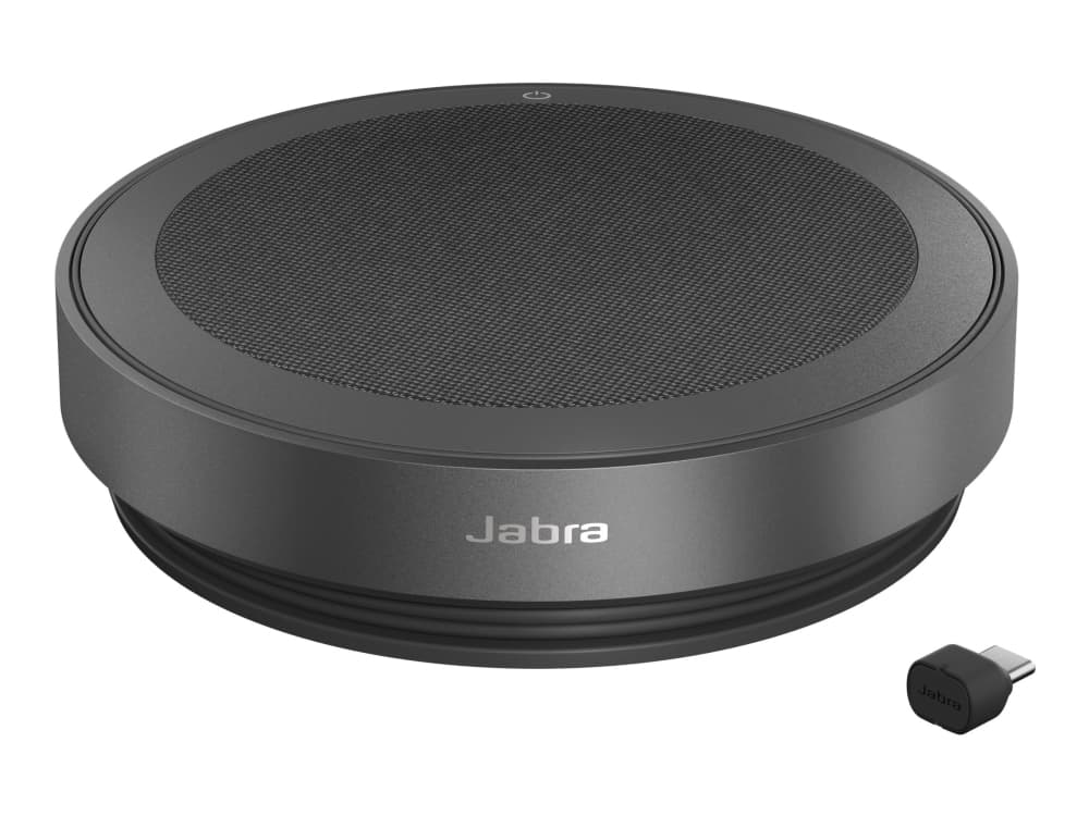Jabra Speak2 75 UC - Konferencetelefon håndfri - Bluetooth - trådløs - USB-C, USB-A - mørkegrå - Zoom-sertifioitu, Cisco Webex-sertifioitu, sertifioitu Zoom-huoneille, Alcatel-Lucent-sertifioitu, Avaya-sertifioitu, Unify-sertifioitu, MFi-sertifioitu, Google Meet-sertifioitu, Amazon Chime-sertifioitu, Google Fast Pair-sertifioitu