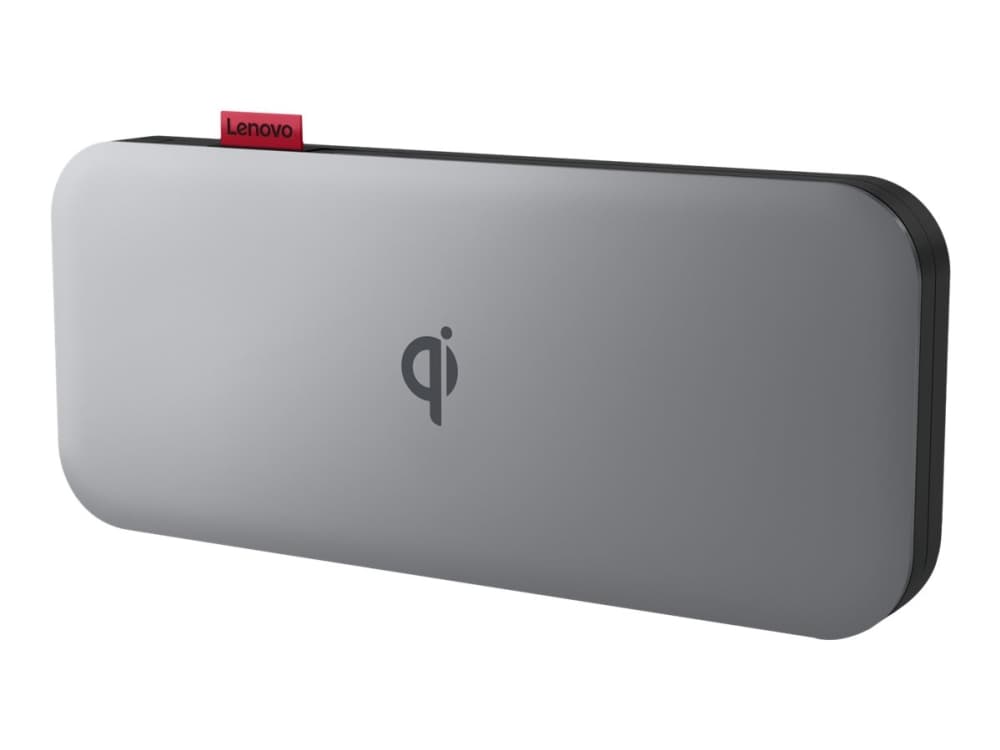 Lenovo Go - Powerbank - 10000 mAh - 30 Watt - 3 A - 2 ulostuloa-stikforbindelser (USB-C) - tordensort - maailmanlaajuinen - 100e Chromebook Gen 3 82UY ThinkBook 14 G2 ITL 20VD varten