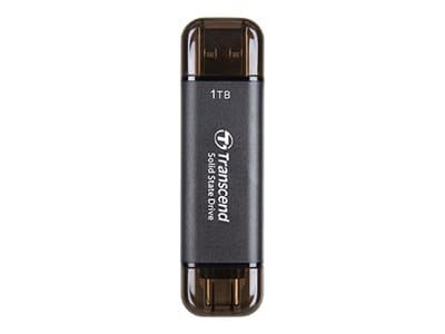 Transcend ESD310C, 512 GB, A-tyypin USB:stä C-tyypin USB:hen, USB 3.2 Gen 2x2, 1050 MB/s, Musta