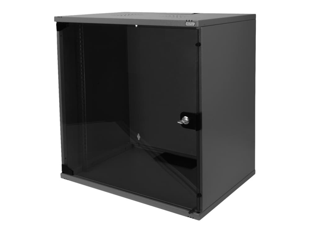 Digitus DN-19 12-U-S-SW, Seinään asennettava laitekehikko, 12U, 60 kg, 22,5 kg, musta