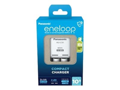 Panasonic Panasonic Panasonic Eneloop Compact -laturi BW-CC50 sis. 2xAA K-KJ50MCD20E