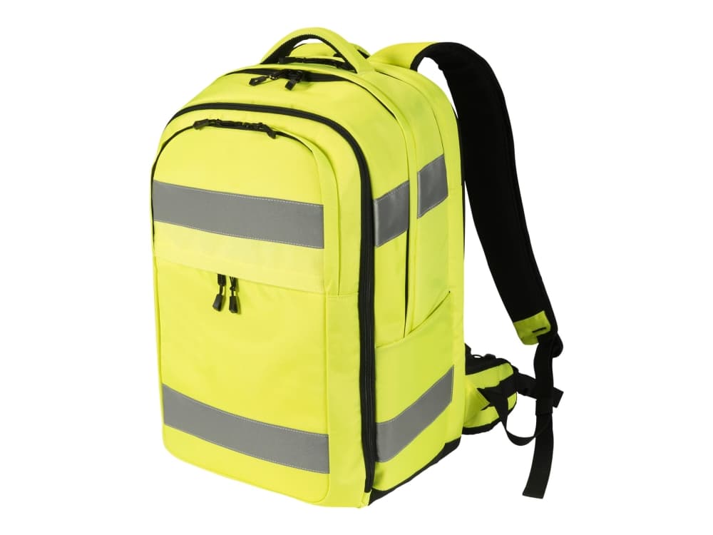 DICOTA Hi-Vis - Reppu - 32-38 litraa - lämpömuovattu polyuretaani (TPU), 600D RPET - keltainen