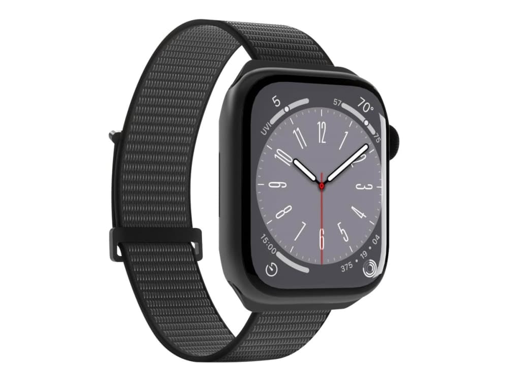 PURO Nylon Sport - hihna Apple Watch 42/44/45/49 mm:lle (musta)