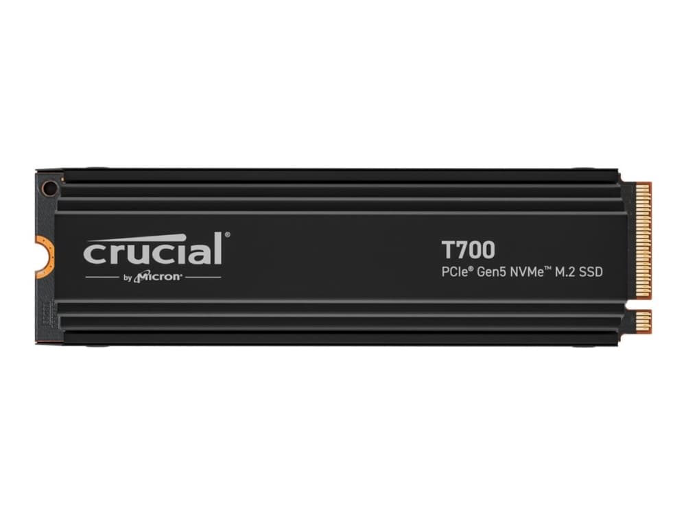 Crucial T700 4TB PCIe SSD-levy jäähdyttimellä varustettuna