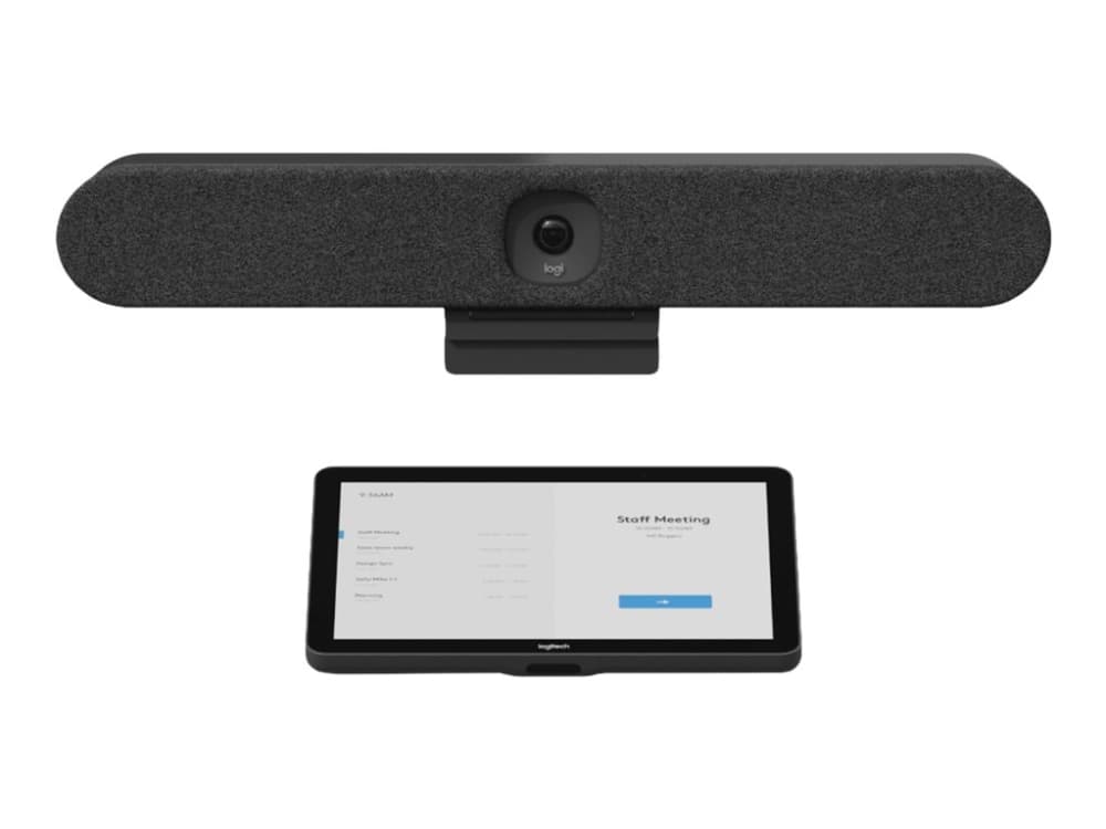 Logitech Rally Bar Huddle + Tap IP, Ryhmävideoneuvottelujärjestelmä, 4K Ultra HD, 4x, Grafiitti