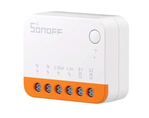 Sonoff MINIR4, Langaton, Wi-Fi, Oranssi, Valkoinen, Seinä, 2400 MHz, 802.11b, , Wi-Fi 4 (802.11n)