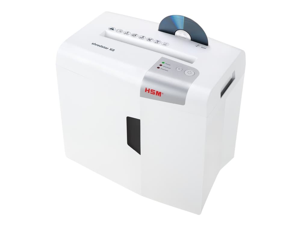 HSM X8, Silpuksi leikkaava, 22 cm, 4.5 mm, 18 L, 58 dB, Painikkeet