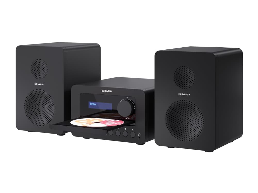 Sharp TOKYO DAB+ HI-FI Micro System, Kodin mikroaudiojärjestelmä, Musta, 40 W, 2-suuntainen, Langaton, DAB, FM
