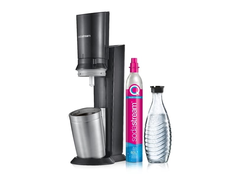 Saturaattori Sodastream SodaStream Crystal 3.0, Metalli, Ruostumaton teräs, Musta, Lasi, SodaStream 60 L Vaaleanpunainen, 0.615 L, 60 L
