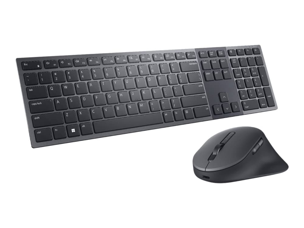 DELL KM900, Täysikokoinen (100 %), RF Wireless + Bluetooth, Näppäimen saksikytkin, QWERTY, Grafiitti, Sisältää hiiren