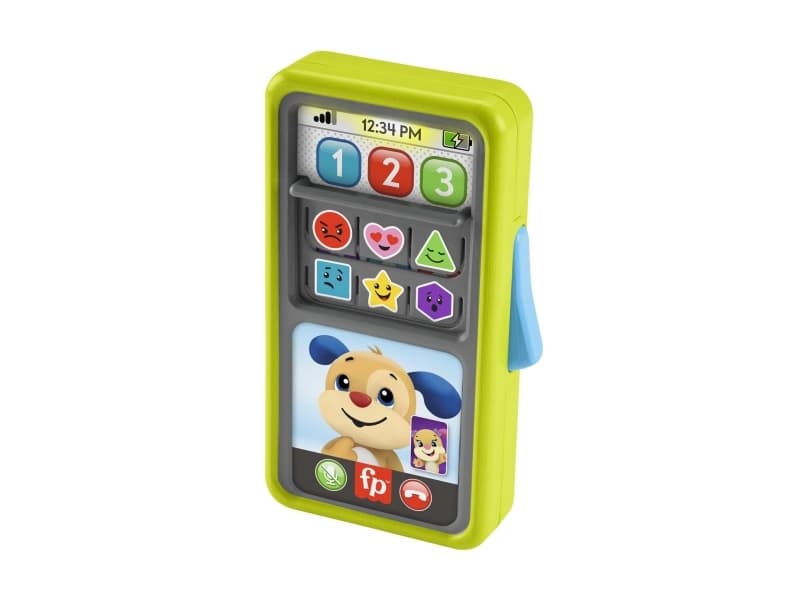 Fisher-Price Laugh & Learn 2-in-1 Slide to Learn Smartphone, 0,75 vuosi/vuosia, Tuottaa ääntä, Tarvitsee patterit, LR44, Muovi, Monivärinen