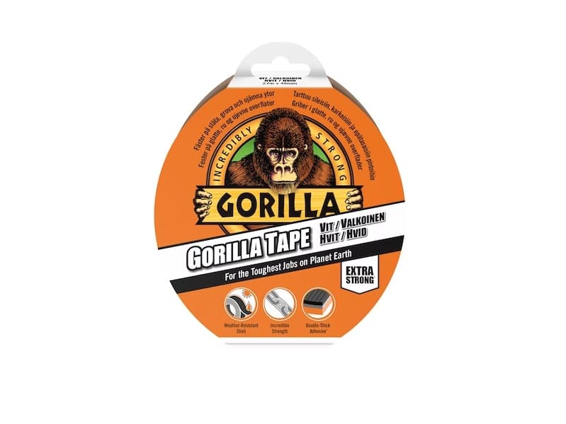 Gorilla valkoinen ilmastointiteippi 48 mm. - 27 metriä