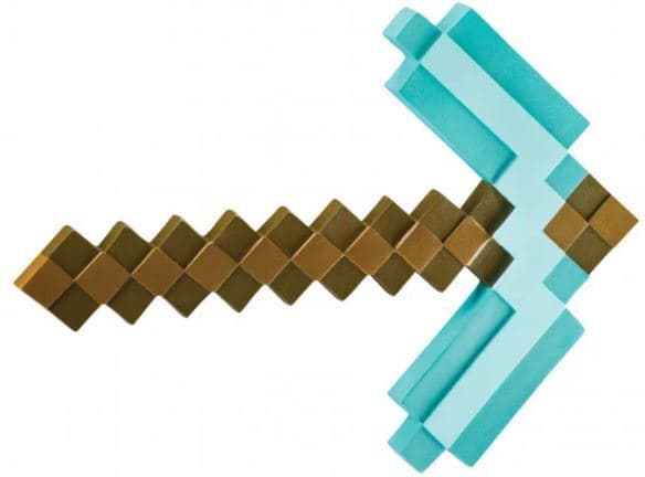 Minecraft pickaxe, green