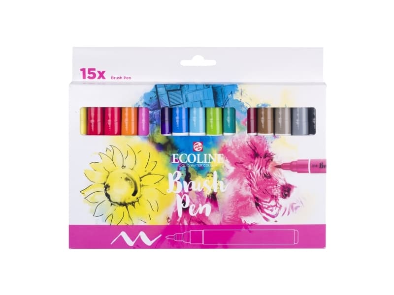 Ecoline brush pen-set | 15 färger