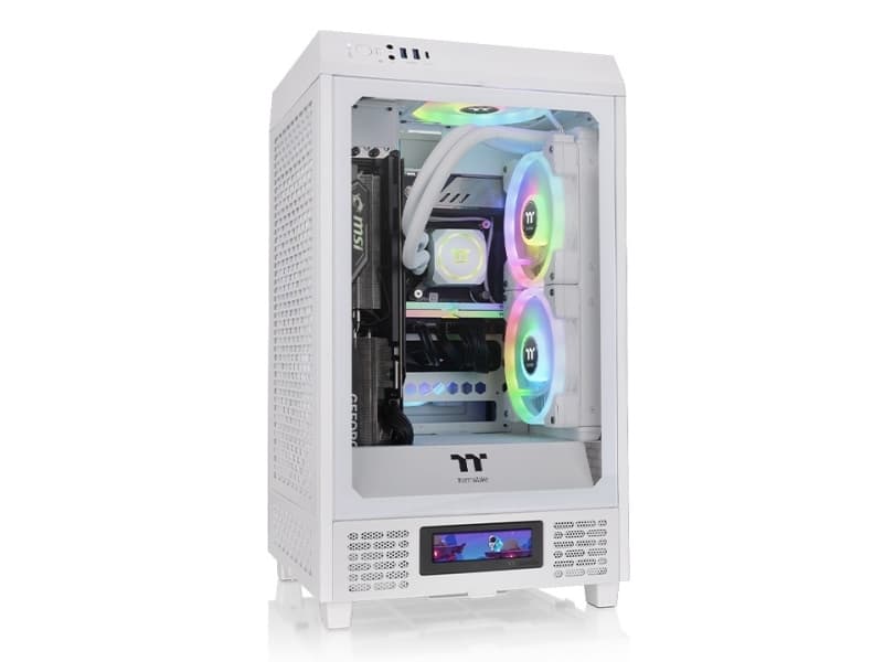 Thermaltake The Tower 200 Mini-Tower Mini-ITX-kotelo, jossa on katseluikkuna valkoinen