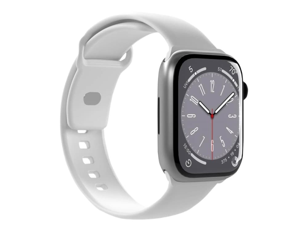 PURO ICON - Elastinen hihna Apple Watchille 38/40/41 mm (S/M & M/L) (Valkoinen)